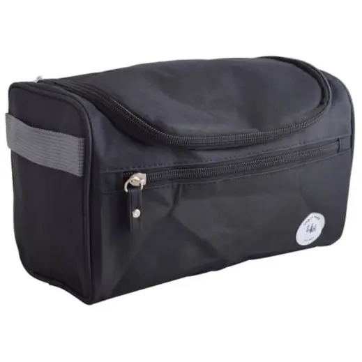 Urban Man Court Boxy Toiletry Bag Black Closed